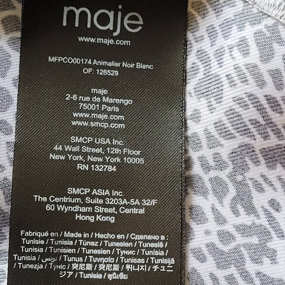 Maje Womens Pomela Animal Print Jumpsuit Size 4 - Picture 9 of 10